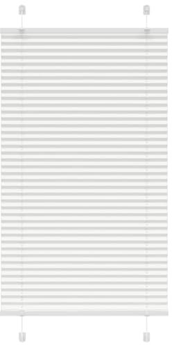 vidaXL Estor Plisado Blanco 70x100 cm Tela Ancho 69,4 cm Poliéster