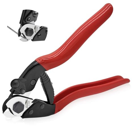 HOUSERAN Pince Coupe-Câble, 19cm, Pince Coupe-Câble pour Clôtures,Câbles de Frein de Vélo, Pince Coupante Électricien, Pince Coupante de Précision, Projets DIY