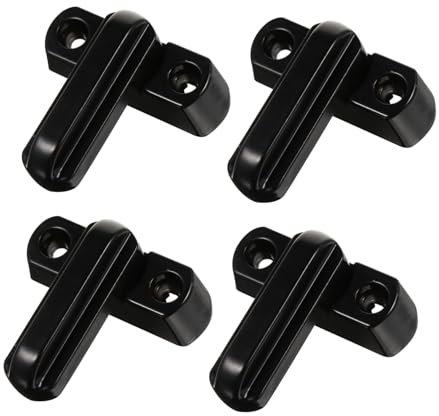 UKCOCO Cerradura De Seguridad Para Ventana t Aleación De Zinc Resistente Oxidación Bloqueo Ajustable Para Ventanas Interiores y Exteriores Apta Para Puertas 4 Unidades Uso Hogar