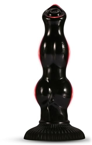 BDSMJOY Monstre Gode, Anal Dildo avec Ventouse, souple et adapté aux débutants, Godemiché Masturbation pour homme femme gay, plug anal butt plug (Noir, M)