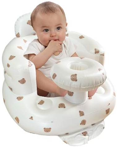 TocaFeank Aufblasbarer Sitz für Babys, aufblasbarer Babysitz | Leichter aufblasbarer Babystuhl Babysitzstuhl,Baby-Sitzstuhl, faltbarer Baby-Bodensitz für Kinder ab 3 Monaten