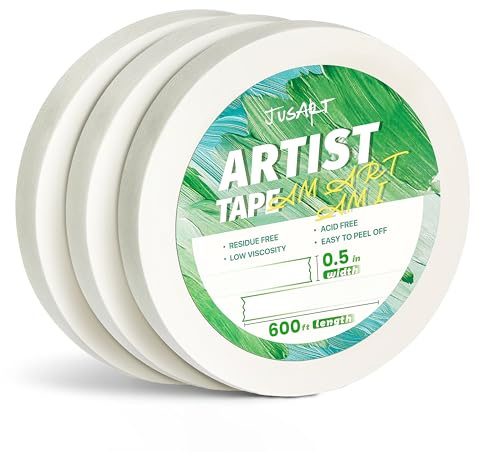 JusArt Cinta adhesiva para artistas 0,5 pulgadas (3)