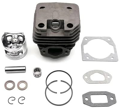 DWZSRJLW Garten Power Werkzeuge Teile Zubehör Benzin Kettensäge Befestigung Zylinder Kolben Kit 58cc 52cc 45cc Ersatzteile(45cc 43mm)