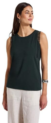 STREET ONE A323509 Top con Detalles de Ganchillo, Pine Grove Green, 44 Mujeres