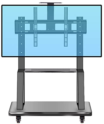 Support TV mobile avec roulettes – Chariot roulant réglable pour téléviseurs LCD LED OLED de 32 à 75 VESA 600 x 400 mm Parfait pour le bureau et la salle de conférence