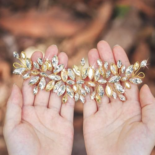 Ushiny Haarschmuck Hochzeit Gold Brautschmuck Haare für Frauen