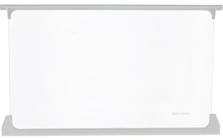 Masterpart Refrigerator Upper Glass Shelf With Front & Rear Edge Profile Trims 495 x 293mm To Fit Beko Fridge Freezers 4616140500