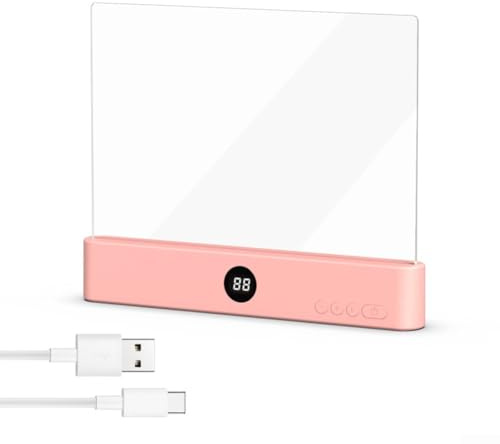 Leselicht Nacht LED Tablet Lampe, Augenschutzlampe für Schlafsaal Arbeitszimmer Schreibtischlampe für Studenten Lesen Schlafzimmer (Rosa)