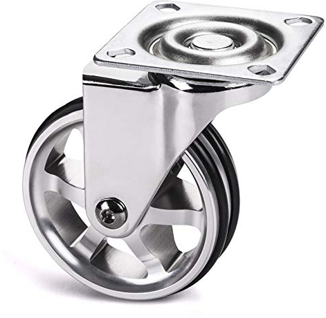 SOTECH Möbelrolle Bobby Ø 75 mm Aluminiumrad ohne Bremse