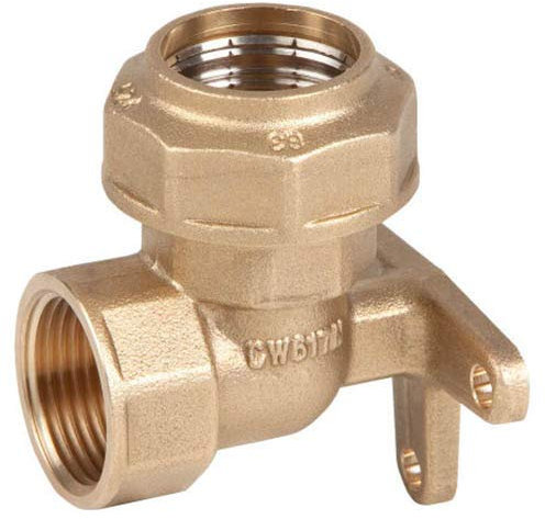 Raccordo a gomito da parete in ottone per tubo in polietilene (20 x 1/2)