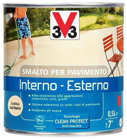 V33 Smalto per Pavimenti Interno o Esterno Sabbia 0.5 L