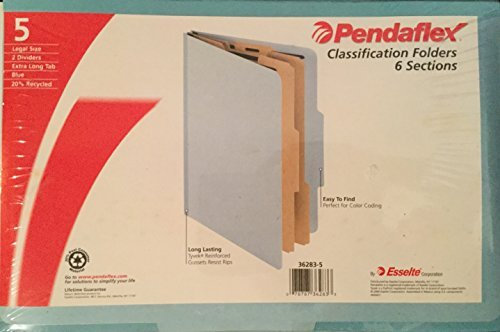 Pendaflex Ordnungsmappen 6 Fächer legale Größe 5er Pack
