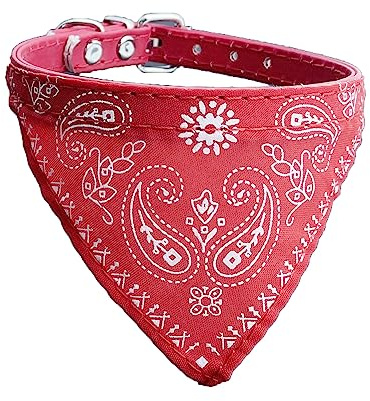 Newtensina Bandana del cane del cane di modo Collare del cane del collare del ragazzo Bandana del cotone del Bandana mezzo con il collare per i cani