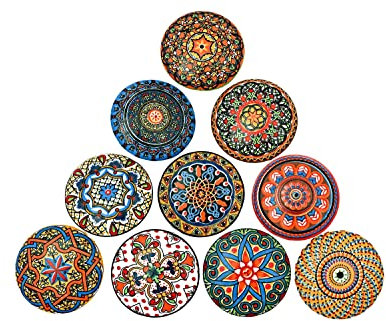 Xfer Lot de 10 boutons de porte en céramique, style vintage, motif fleurs (xfer nouveauté)