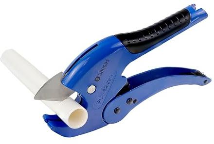 Dönges PVC-Rohrschneider, Präzise Schere für Kunststoffrohre bis 42 mm Ø, ISO 9001 zertifiziert, für PVC,PE,PP,PEX,PPR, Wasser u Gasrohre, Perfekt für Heim- und Handwerksprojekte