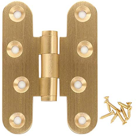 Türscharniere,Messing Scharniere für Haustür, Zimmertür, 2 Stück, gold