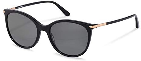 Rodenstock Damen R3322 leichte und runde Brille aus hochwertigem Acetat, Black, Rose Gold, S EU