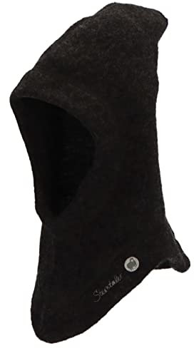 Sterntaler Baby Jungen Schalmütze Kleinkinder Schalmütze Mütze - Schalmütze Kinder - aus Merino Wolle (sehr weich) - anthrazit meliert, 45