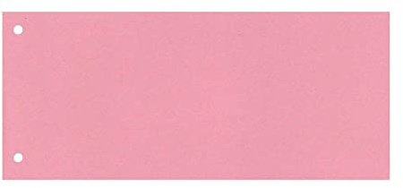 RC Trennstreifen 190g 2-Fach gelocht 22 x 10,5cm KURZ rosa 100Stück