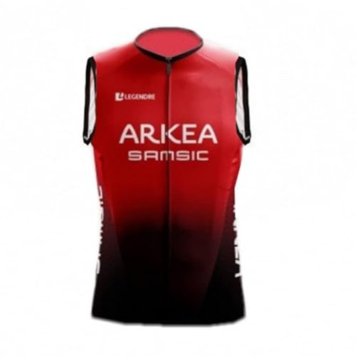 SGCIKER 2022 pro team ARKEA Windjacke Weste Windjacke Herren Fahrrad bekleidung, MTB Windstopper Radsport weste (L)