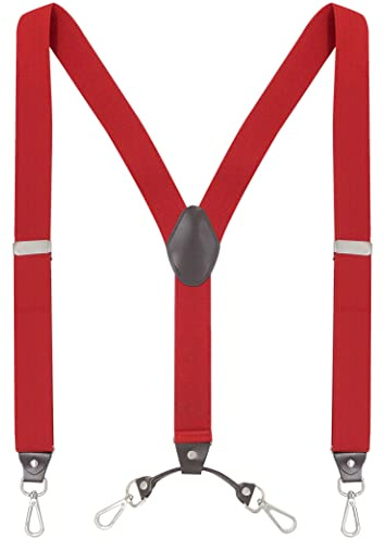 Ausukler Hosenträger Herren Extra Stark 3,5cm Breit mit Schwenkhaken Heavy Duty Men Braces Schwarz