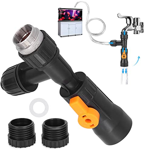 KIMISS Aquarium, Ersatz-Wasserhahndüsen, Wasserwechsler für Fische, Wasserwechsler für Python-Aquarien, Pumpe mit 2 Adaptern