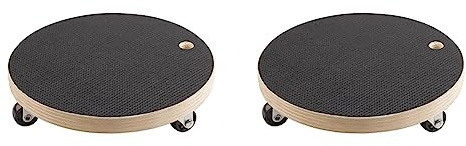Metafranc Pflanzenroller Ø 200 mm - 100 kg Tragkraft - Siebdruckplatte - PP-Räder/Möbelroller/Untersetzer mit Rollen/Transporthilfe für Pflanzen / 822030 (Packung mit 2)
