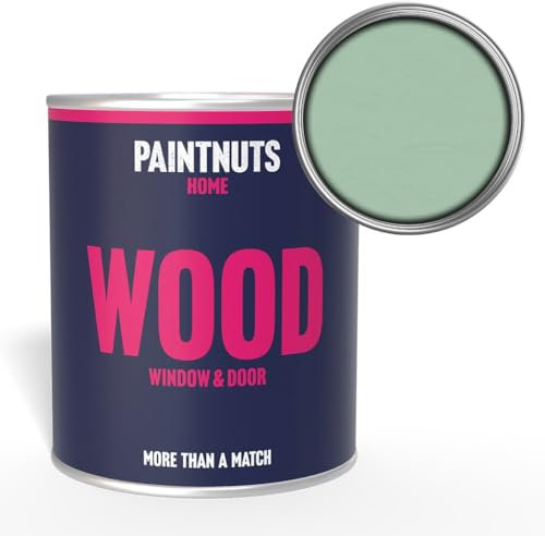 PaintNuts Wood Window & Door Paint - NCS-3010-G10Y - CHARTWELL GREEN Matt 500ml Tin