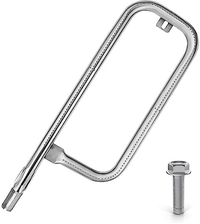 CANDANA Brenner für Weber Q100, Q120, Q1000, Q1200, Baby Q Gasgrill, 43,2 cm 304 Edelstahl Brennerrohr 386001, 386002, 516002, 516001, 50060001, 51060001, 51060001 Ersatz Teil 6995 7, 41657 60040