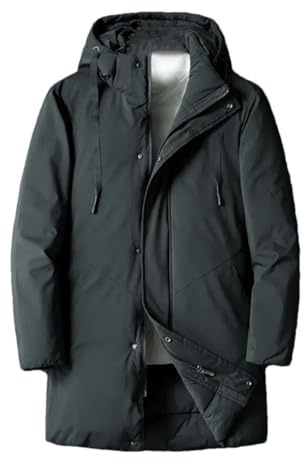 Sweejim Parka chaude et épaisse en duvet pour homme, Gris 9., XXXXXL
