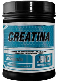 Creatina Monohidratada en Polvo | Creatina 100% Pura | Mayor crecimiento y recuperación muscular | Aumenta la fuerza | 300 Gramos, Sabor sandía.