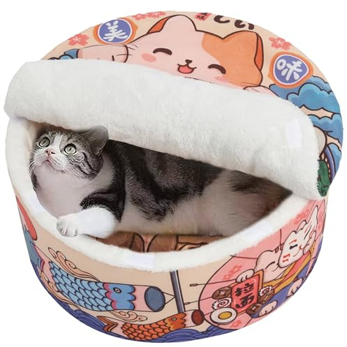 寵幸 Ramen Noodle Dog & Cat Bed,Keep Warm and Super Soft Creative Pet Nest for Indoor Cats,Removable Washable Cushion for Small Medium Large Dogs and Cats