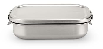 Brabantia - make & take Brotdose mit flexibler Trennwand, Robust für Sandwiches, Wraps und Snacks - Matt Steel, Mittel