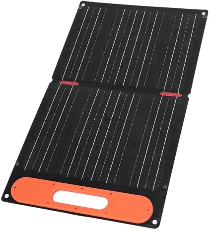 Chargeur de Panneau Solaire 60 W, Chargeurs Solaires pour Téléphone Portable, Panneau Solaire de Camping ETFE Double Face 12 V PD Rapide, Panneau Solaire Portable Pliable