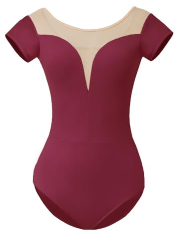 ROYAL SMEELA Body Ballerina Donna Classica - Manica Corta, Body da Balletto e Danza Classica per Donne