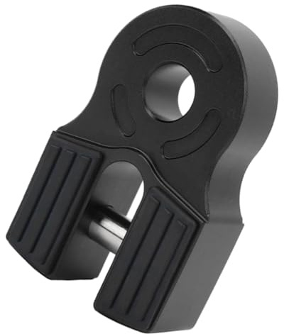 TOTMOX Grillete de cabrestante, soporte de gancho de remolque plano de capacidad de 30 libras con pasador de hierro y protector de goma compatible con camionetas ATV UTV SUV