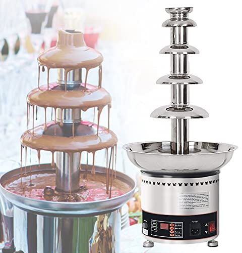 KLYDBMYT Fontaine à Fondue au Chocolat, Machine à Fontaine à Chocolat électrique à 4/5/6/7 Niveaux, Machine à Fondue au Chocolat pour Fraises, Cerises, Guimauve, 5 Niveaux