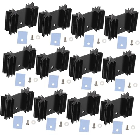 jojofuny Disipador De De Aluminio para Refrigeración Pasiva Eficiencia Elegante | 1 Juego Kits de Montaje E Aislante, para Reguladores de Voltaje y Transistores Color Aleatorio