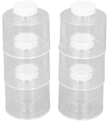 JTLB 6 st. stapelbar kryddkruka, bärbar kryddhylla, transparent kryddflaska med separat lock, kryddtorn för kök, lätt vikt, butik torkad frukt