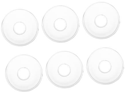 Vaguelly RéCupéRateurs De Cire en Verre Transparent 6 PièCes Pare-Cire Rond pour Bougies Protection Meubles Usage Domestique CéRéMonies RéUnions Familiales