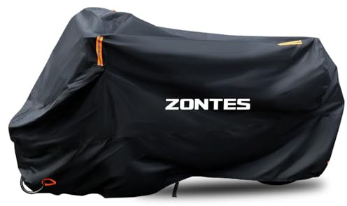 Funda impermeable para moto antipolvo antilluvia antiviento anti excrementos de pájaros con tiras reflectantes 210D poliéster antirrobo para scooter ZONTES 368g G1-125 368G (295 * 110 * 140cm)