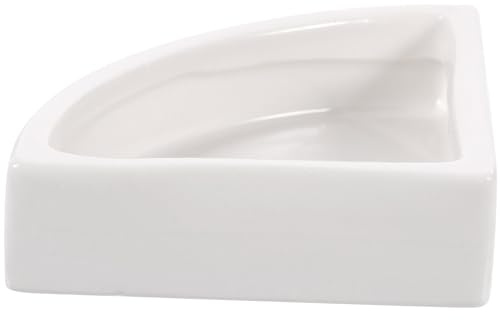 HOLIDYOYO Ciotola Triangolare in Ceramica per Rettili, Stabile su Scrivania, Adatta a Tartarughe e Lucertole per Acqua e Cibo