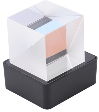 Yunseity Display olografico da tavolo, a forma di cubo di cristallo olografico a LED, orologio fotografico 3D per auto, decorazione da scrivania, GIF, base nera, multifunzione, facile da usare