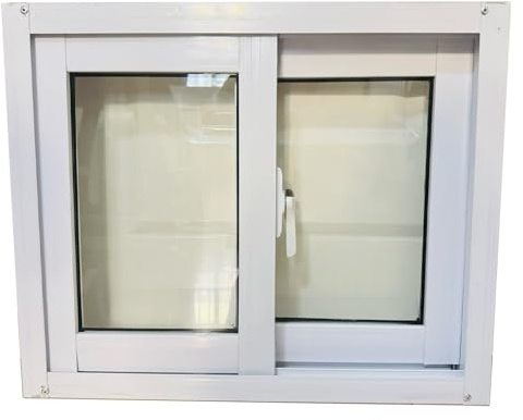 Kellerfenster-Austauschset, Flächenbündig Eingebautes Schuppenfenster,Seitlich Verschiebbar,Wetterfest Und Schalldicht,Geeignet For Badezimmer,Garagen,Mobilheime(40x60cm/15.7x23.6in)