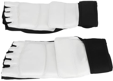 Generic Tobillera Protectora para Pies de Taekwondo para Niños Adultos, Protección para Pies de Entrenamiento para Gimnasio de Kickboxing, Material de PU Suave Resistente Al Desgaste, 2 Piezas (XXL