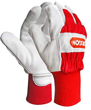 Oregon Arbeitshandschuhe aus Leder, elastische Schutzhandschuhe mit verstellbarem Bund und Mesh-Gewebe, für Garten & Handwerk, robuste Gartenhandschuhe und Handschutz für Damen & Herren - Large