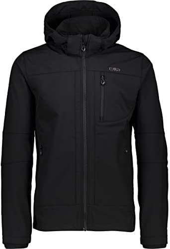 CMP - Chaqueta de hombre con capucha y cremallera, Negro, 48