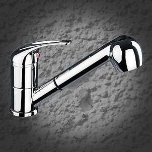 Hochwertige NIEDERDRUCKARMATUR EHM, Niederdruck, Chrom Einhebelmischer mit SEDAL-Keramikkartusche, Sparfunktion, verstellbarer Brausekopf, Schwenkbereich: 90°,-VAF