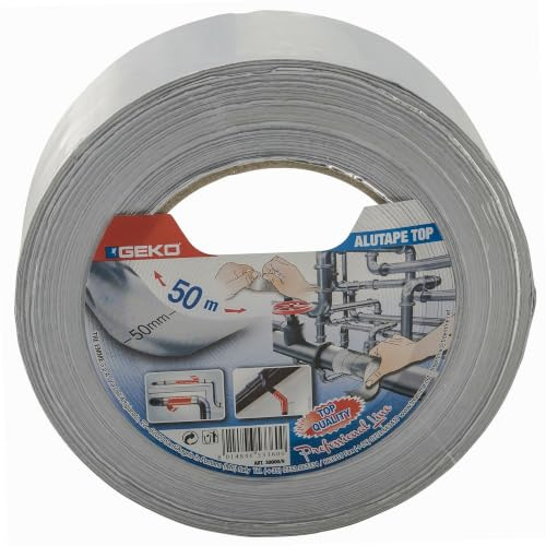 Geko Alutape Top 50 Tape-mm 50 x 50 m Top Label/Pellicola termoretraibile, Multicolore, One Size