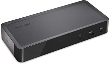 Kensington SD4700P USB-C or USB-A - 60W PD - Dual Display Docking Station with Power Delivery for Windows PC's, Surface Pro, Surface Laptops, and MacBooks - TAA Compliant (K38240NA) Black